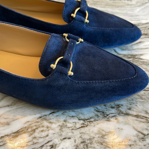 TALBOTS Navy Suede Loafers - Picture 4 of 9